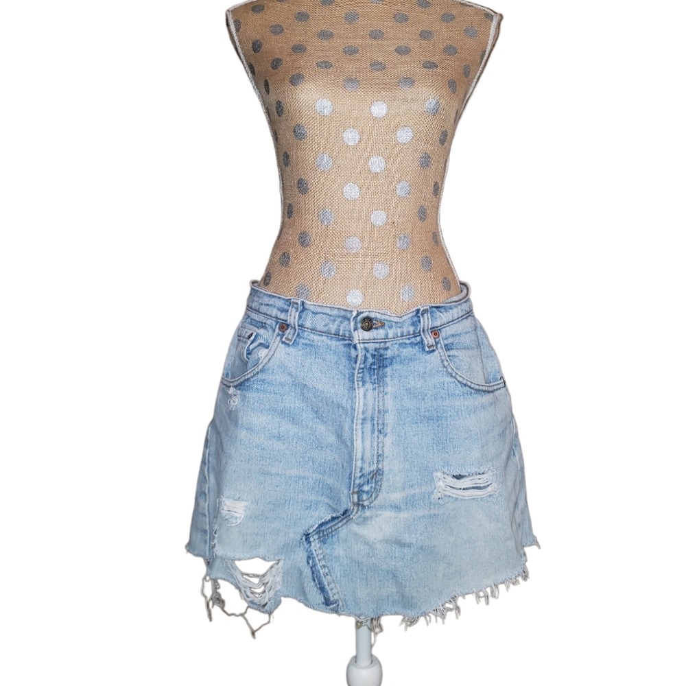 Levis reworked denim skirt 34 inch waist